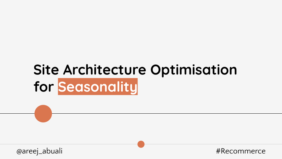 Site Architecture Optimisation for Seasonality